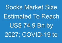 Socks Market Size Estimated To Reach US$ 74.9 Bn by 2027; COVID-19 to Affect Future Growth Trajectory