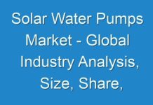 Solar Water Pumps Market – Global Industry Analysis, Size, Share, Growth, Trends, and Forecast 2018 – 2026