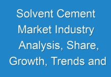 Solvent Cement Market Industry Analysis, Share, Growth, Trends and Forecast From 2024 – 2031