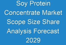 Soy Protein Concentrate Market Scope Size Share Analysis Forecast 2029