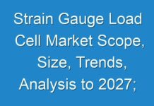 Strain Gauge Load Cell Market Scope, Size, Trends, Analysis to 2027; COVID-19 to Affect Future Growth Trajectory