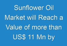 Sunflower Oil Market will Reach a Value of more than US$ 11 Mn by 2024 End