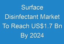 Surface Disinfectant Market To Reach US$1.7 Bn By 2024