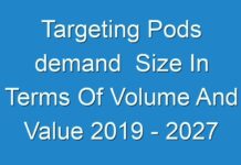 Targeting Pods demand Size In Terms Of Volume And Value 2019 – 2027