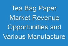 Tea Bag Paper Market Revenue Opportunities and Various Manufacture Development Analysis from (2024 – 2026)