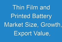Thin Film and Printed Battery Market Size, Growth, Export Value, Volume & Trade, Sales, Pricing Forecast; COVID-19 to Affect Future Growth Trajectory