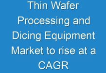 Thin Wafer Processing and Dicing Equipment Market to rise at a CAGR of 6.80% by 2024; Covid-19 Analysis