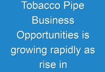 Tobacco Pipe Business Opportunities is growing rapidly as rise in disposable income are driving the demand