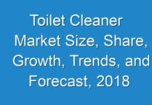 Toilet Cleaner Market Size, Share, Growth, Trends, and Forecast, 2018 – 2026