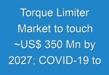 Torque Limiter Market to touch ~US$ 350 Mn by 2027; COVID-19 to Affect Future Growth Trajectory