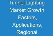 Tunnel Lighting Market Growth Factors, Applications, Regional Analysis, Key Players And Forecasts By 2030
