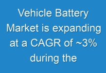 Vehicle Battery Market is expanding at a CAGR of ~3% during the forecast period