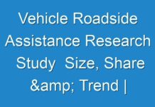 Vehicle Roadside Assistance Research Study Size, Share & Trend | Industry Analysis Report 2019 – 2027