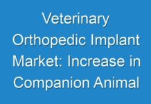 Veterinary Orthopedic Implant Market: Increase in Companion Animal Population Drives Market