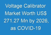 Voltage Calibrator Market Worth US$ 271.27 Mn by 2026, as COVID-19 Pandemic Continues to Expand Quickly