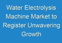 Water Electrolysis Machine Market to Register Unwavering Growth During to 2030