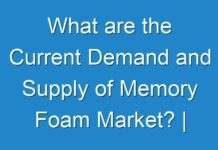 What are the Current Demand and Supply of Memory Foam Market? | Detailed Analysis and Forecast till 2029 by Fact.MR