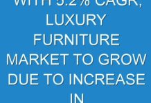 WITH 5.2% CAGR, LUXURY FURNITURE MARKET TO GROW DUE TO INCREASE IN DISPOSABLE INCOME