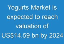 Yogurts Market is expected to reach valuation of US$14.59 bn by 2024