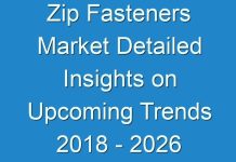 Zip Fasteners Market Detailed Insights on Upcoming Trends 2018 – 2026